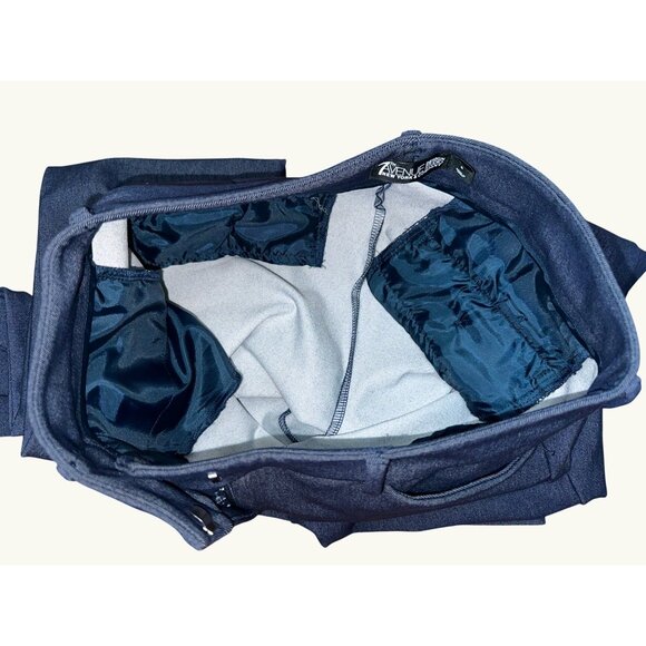 7th Avenue Studio Size 6 Navy Chino Trousers Flare Leg City Office Core - Picture 11 of 12